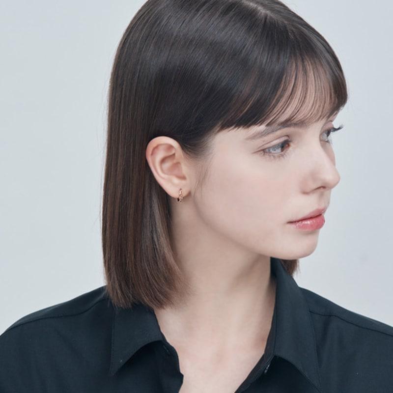 ELLE Jewelry Two-Line Hoop Earrings ELGPEE516