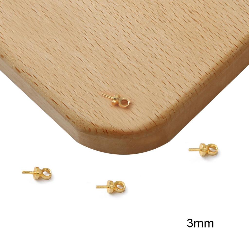 10 st Koppar små öga skruvkrokar Spännen Ögonstift Öljekrokar Passar borrade pärlor Gör det själv smycken