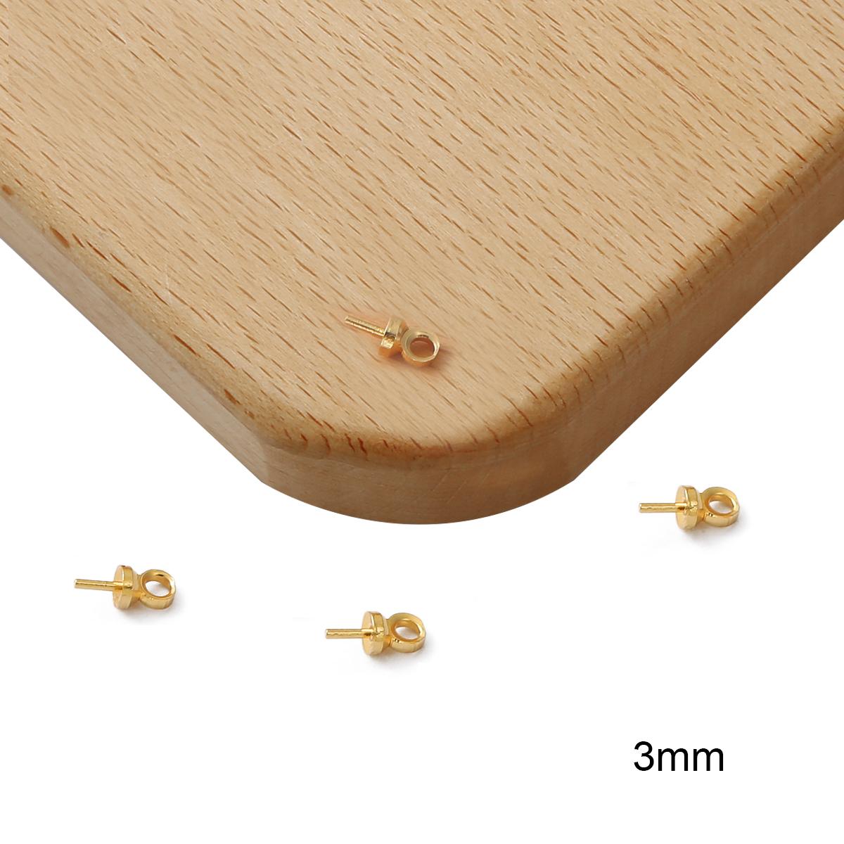 

10 шт. медные маленькие крючки с ушными винтами, застежки для глаз, крючки с ушками, подходят для просверленных бусин, сделай сам, изготовление ювелирных изделий 3mm золотой