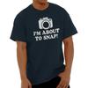 Lustiger Fotograf Ich bin dabei, die Kamera auszulösen Damen oder Herren Rundhals T-Shirt Tee