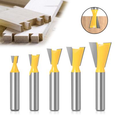 1/5PC Dovetail Milling Cutters 8mm Shank Round Over Edging Router Bit Radius Wood Cutting Tool Woodworking Router Bit