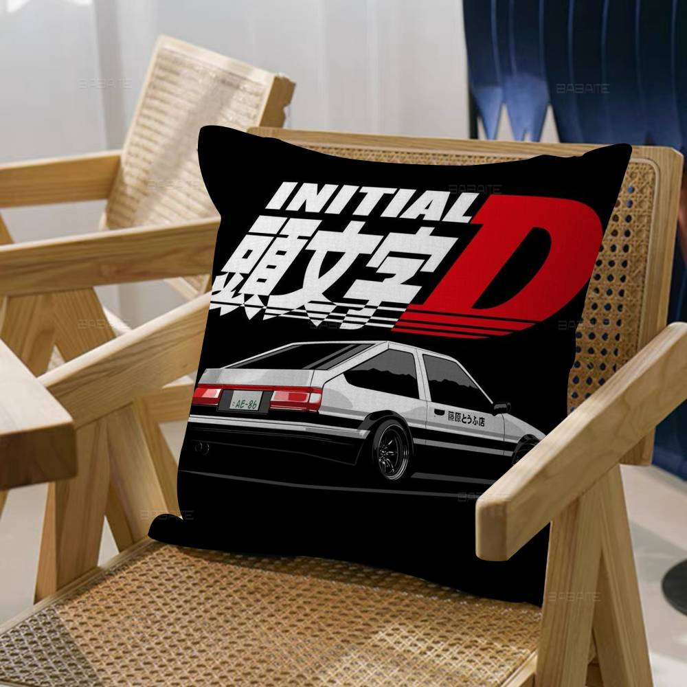 Anime IInitial D Pillow Cushion Cover Pillowcase Living Room Sofa Home Decor Customized