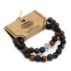 Couple Bracelets 2 Pack Tiger Eye Black Stone