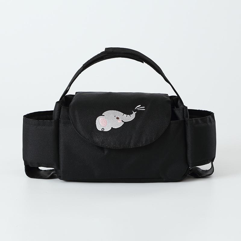 Cartoon Animal Storage Bag Floral Print Striped Multipurpose Mummy Bag Hanging Basket for Baby Carriage