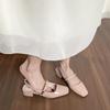 Weiwei Girl 325-3 Women's Nude Backless Summer Sandals - Comfortable Mary Jane Flats for 2025