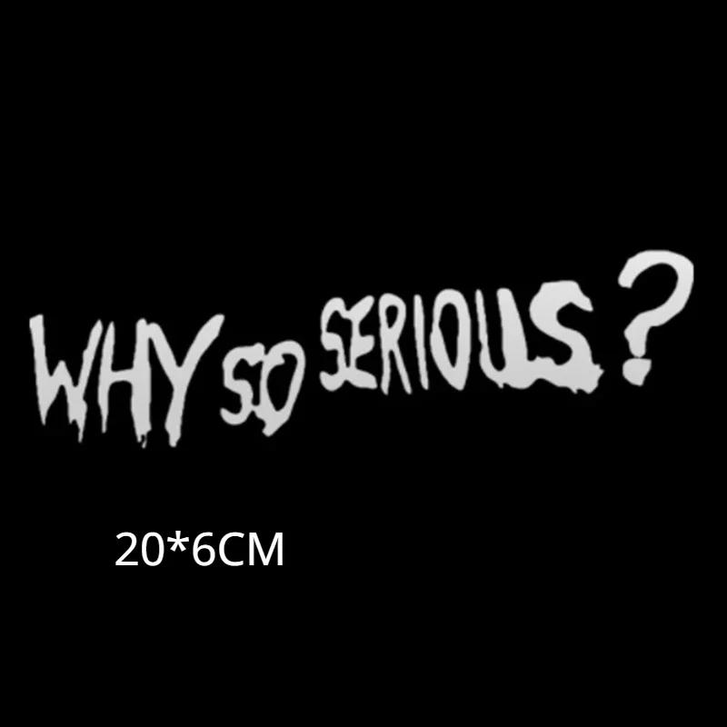 1 Stück Autoaufkleber WHY SO SERIOUS Motorradhelm Kreativer Aufkleber Halloween Englisch Auto Dekoration Aufkleber