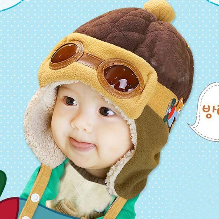 Winter Baby Gehörschutz Mütze Kinder Cartoon Pilotenmütze Koreanische Version Klassische Herbst Winter Junge Mädchen Baby Gehörschutz Mütze