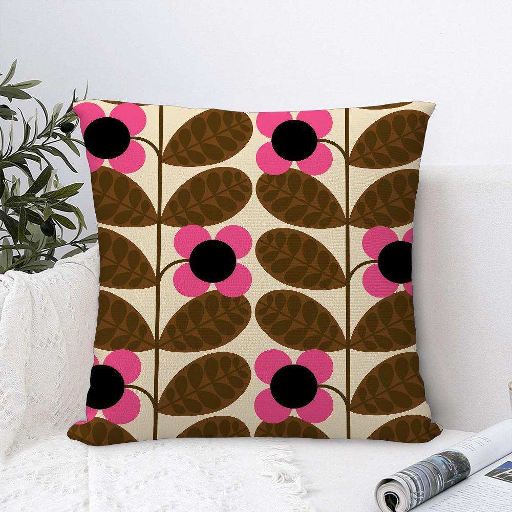 Art OOrla Kiely Flower Pillow Case Sofa Decorative Home Doublesided Print Plush Square Throw Pillow Covers Cushion Decor Cover 40x40cm 16x16in