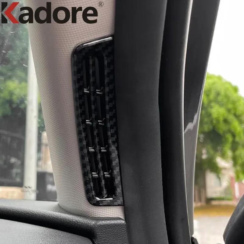 For Hyundai Tucson NX4 - 2024 Carbon Fiber Car Front A Pillar Air Condition Vent Outlet Cover Trim Interior Accessories