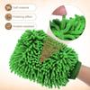 HARFINGTON 4pcs Chenille Microfiber Car Wash Mitts 9.8" x 7.9" Scratch Free Wash Gloves Absorbent Double Sided Plush Cleaning Drying Mitts for Car
