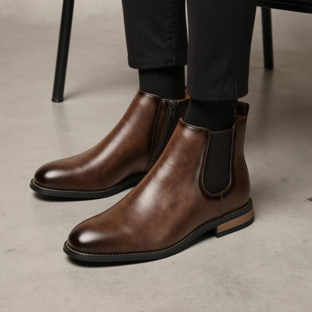 Boots Men Casual Brand Comfortable 2026 Fashion Boots Leather