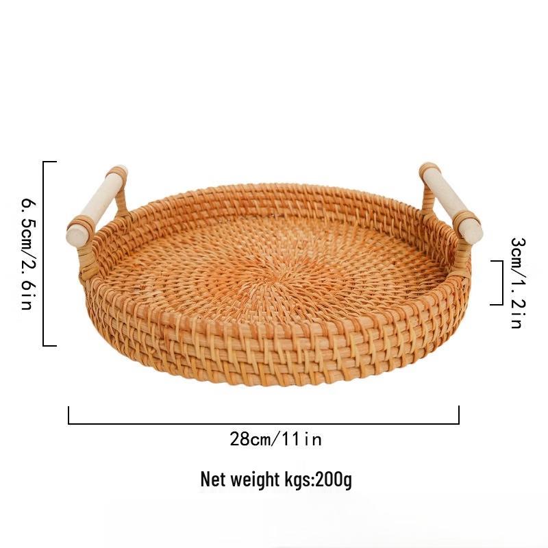 

Rattan Woven Storage Basket with Handles