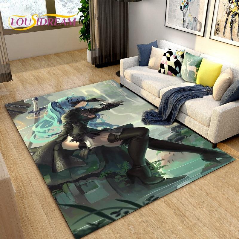 3D-Teppich mit japanischem Musik-Anime-Cartoon, Teppich für Wohnzimmer, Schlafzimmer, Sofa, Fußmatte, Dekoration, Kinder spielen, rutschfeste Bodenmatte