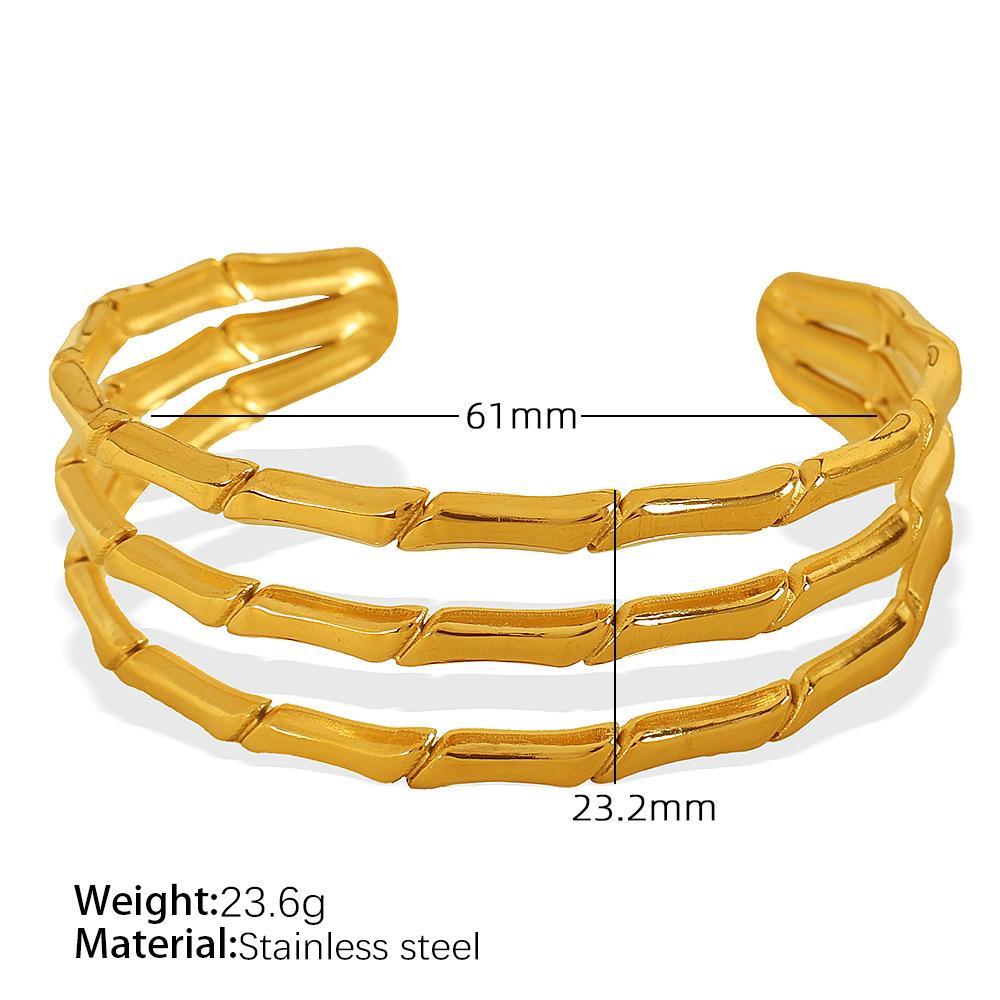 Bracelet Elegant Fashion Gold-Plated Hollow Bamboo Bracelet Retro Fashion Personality