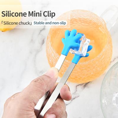 Mini Pinze Pinze da Servizio Acciaio Inossidabile Forma a Palmo Pinza per Cibo per Cubetti di Ghiaccio