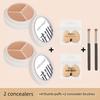 Three-Color Concealer to Cover Spots, Acne Marks, Dark Circles, and Eye Bags, Without Caking or Smudging, Brightens Tear Troughs