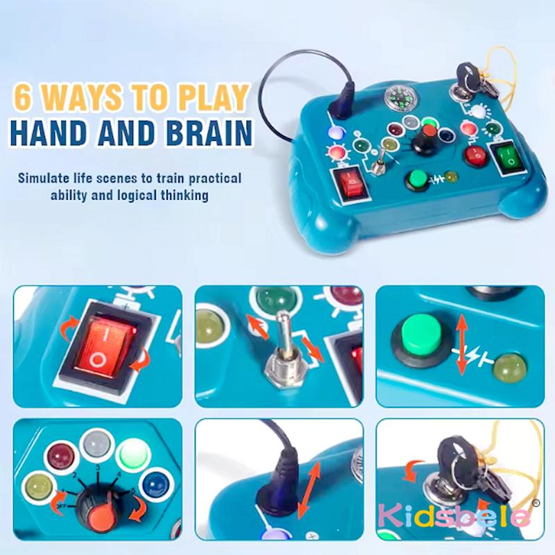 Busy Board Sensory Toys With Light Switch Control Board Montessori  Travel Learning Activities Toy Ideal Gift For Preschoolers