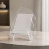 Acrylic and Metal Magazine Rack Transparent Freestanding Desktop Book Holder Sturdy