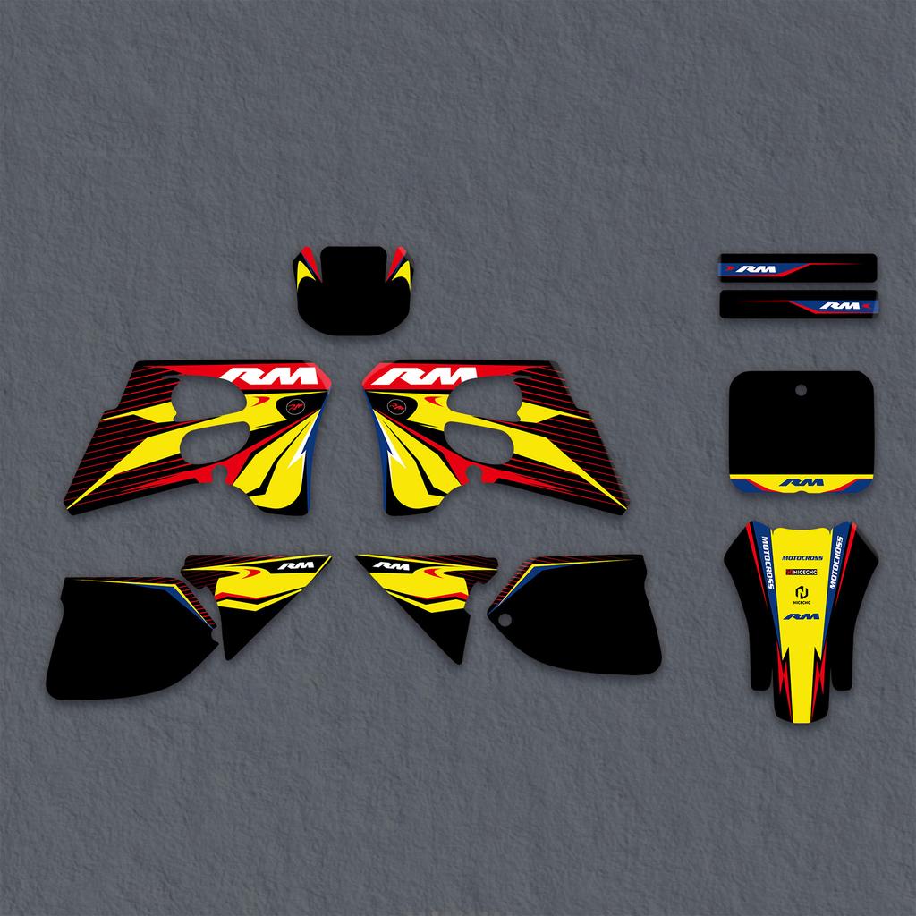 NICECNC For Suzuki RM 125 RM 250 1993 1994 1995 Motorcycle Full Set Graphics Background Decals Sticker Customize Decoration