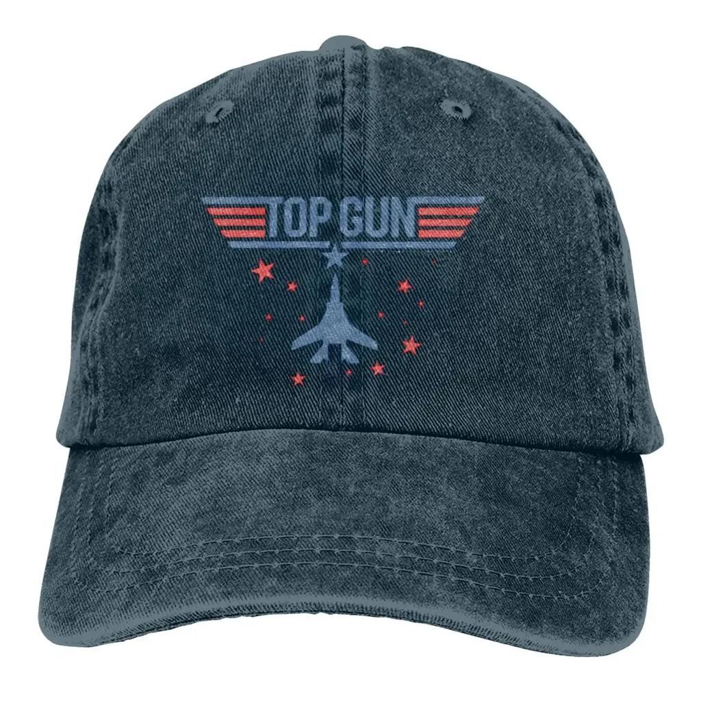 Top Gun Classic Vintage Jet Blue & Red Movie Stars Baseball Cap Men Cowboy Hats Women Visor Protection Snapback Caps