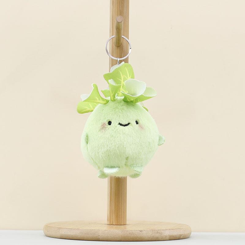 Plush Creative Cabbage Keychain Adorable Kohlrabi Doll Bag Charm Accessory Purse