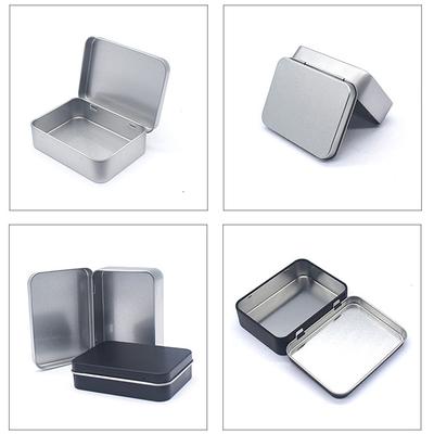 1 pz. Accessori fai da te in metallo, scatola portaoggetti in argento e nero, con chiusura a scatto, scatola portautensili, per monete, caramelle, chiavi e biglietti da visita.