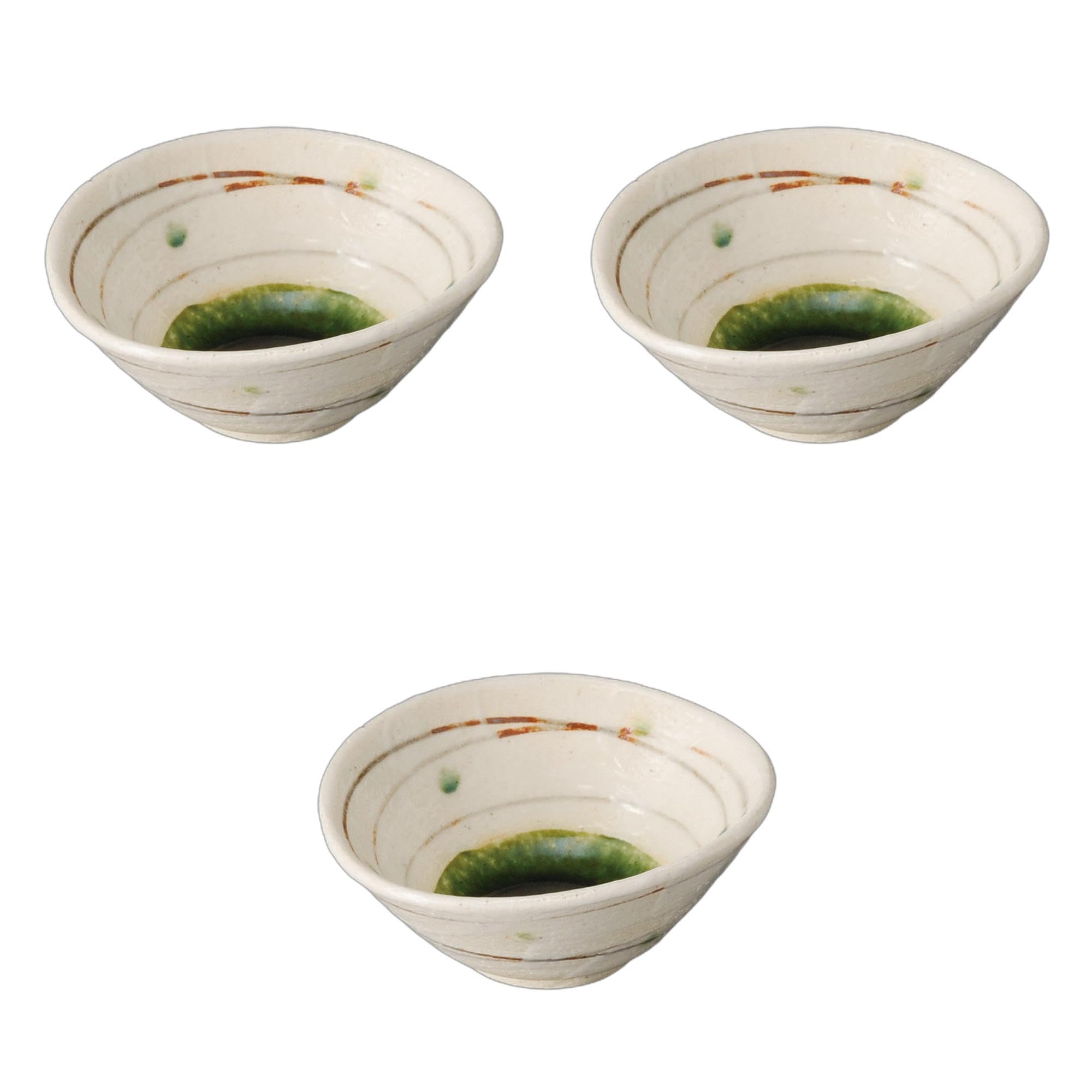 

Setomonohonpo Set of 3 Small Bowls with Pattern x x Small Ceramic (Setomonohonpo) Koma-Murasaki [13.7 12.3 5.7cm] Bowls,