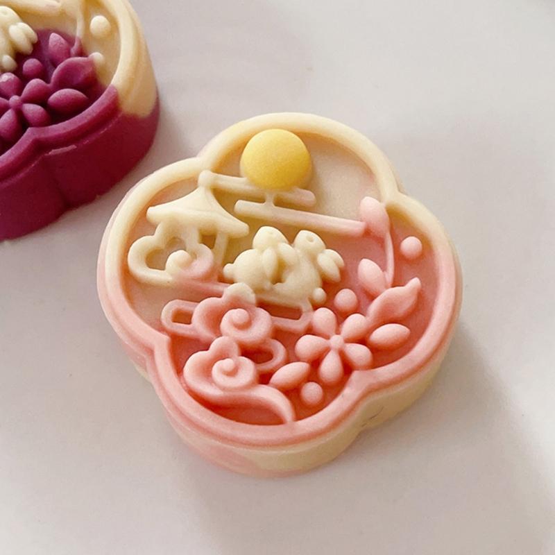Unique Mooncake Mold Hand Pressure Molds Rabbit Shape Bean Cake Molds Baking Accessories Suitable for Special Occasion