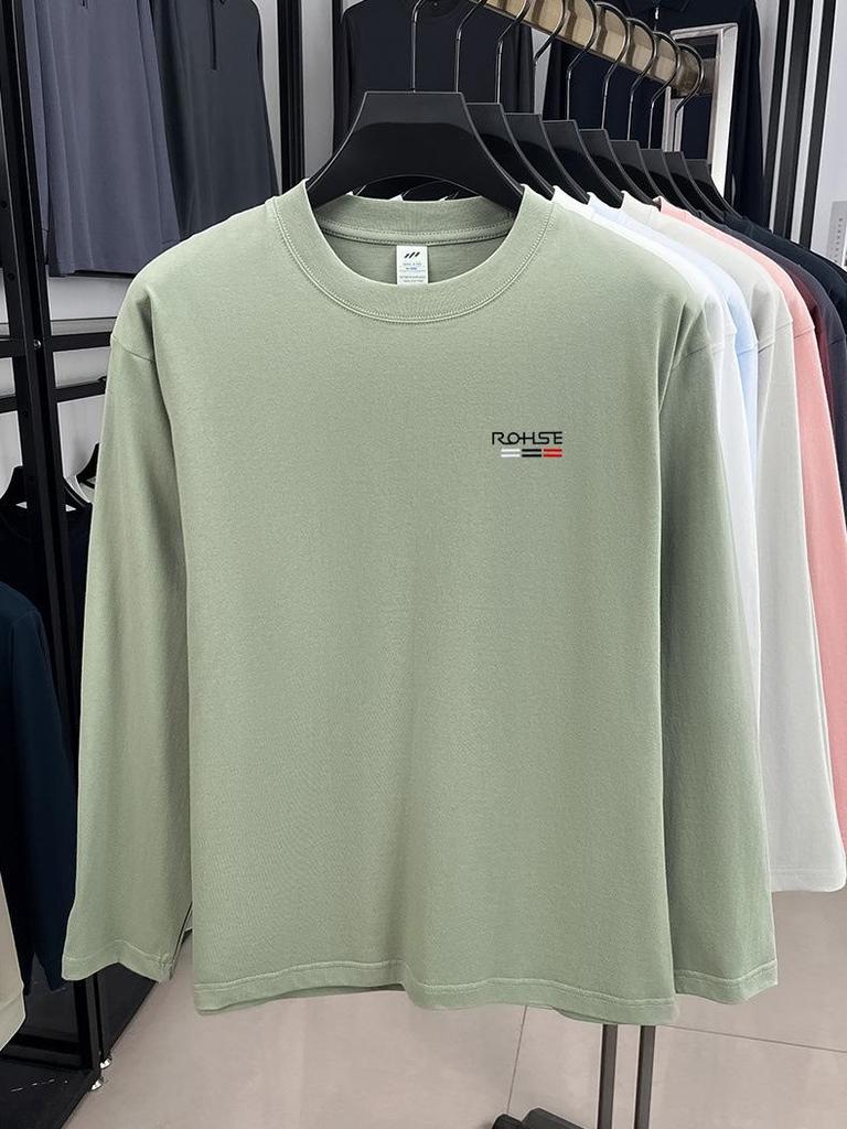 Men's 230g Pure Cotton Heavyweight Hoodie - 2025 Spring Fashion Trend, Skin-Friendly, Breathable Long Sleeve Base Layer