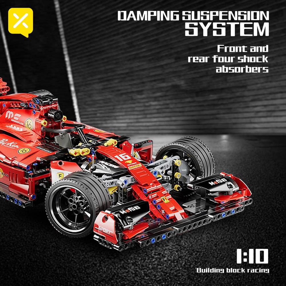 1:10 MOC Formula Sports Car Building Blocks Racing Track City Car Puzzle Bricks Assembly Group Boys and Girls Birthday Gift Toys