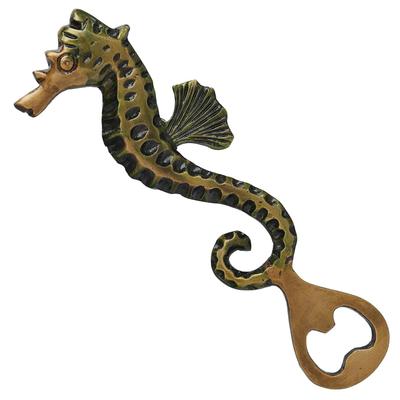 Seahorse Bottle Opener, Rustic Brown Brass Sea Horse Fish Design Bottle Opener,