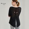 Women's Loose-Fit Open Back Long Sleeve Yoga Top