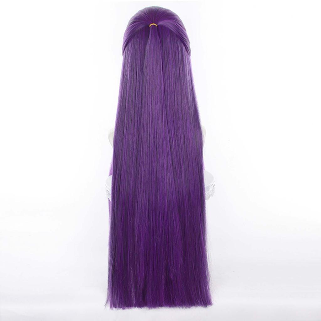 Purple Long Cosplay Wig for Comiket School Cultural Stage and Includes Wig Wig, Heat-Resistant, Costumes, Events, Halloween, Festivals, Festivals,