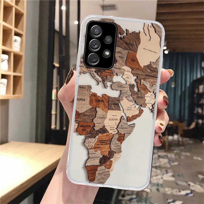 World Map Travel Plans Soft Phone Case For Samsung Galaxy A16 A26 A36 A56 A15 A14 A13 A55 A54 A53 A35 A34 A33 A25 A24 A23 A05S A