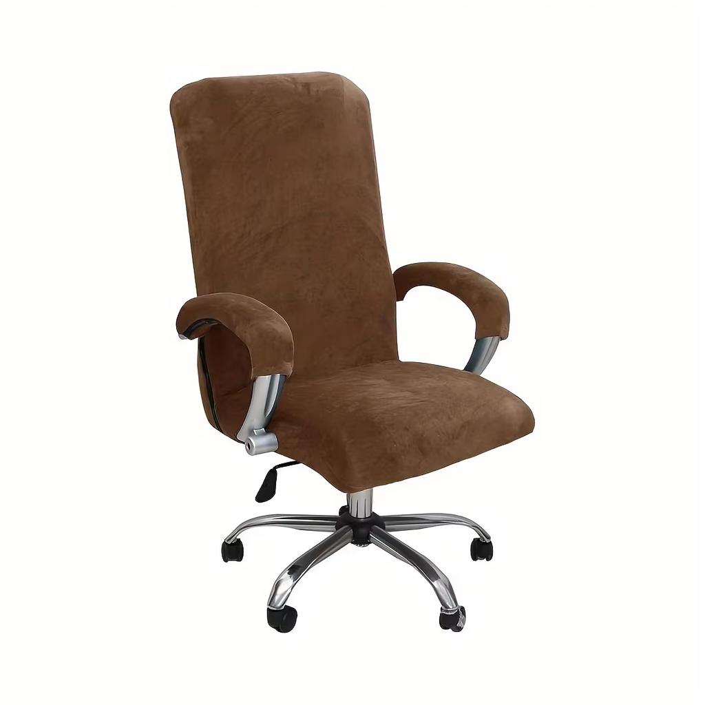 1PZ XL Coprisedia da Ufficio in Velluto per Computer Coprisedie Poltrona Protettore Nero Alta Qualità Casa Chaise Includ Copri Braccioli Gamer