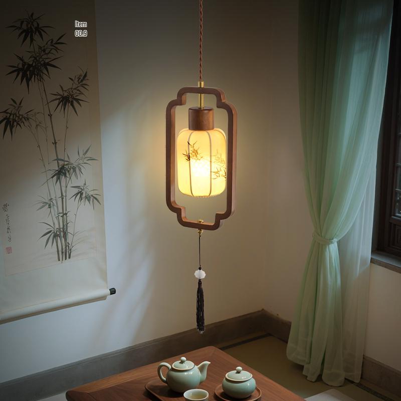 Song Dynasty Aesthetic Pendant Lamp for Living Room: Vintage New Chinese Style for Bedroom, Bar Counter, or Hallway