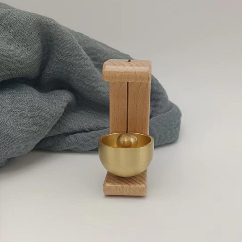 Wooden Doorbell Magnetic Wind-bell Cafe Entrance Reminder Walnut Door Bell Simple Wind Chime Home Office Door Wall Desk Decor
