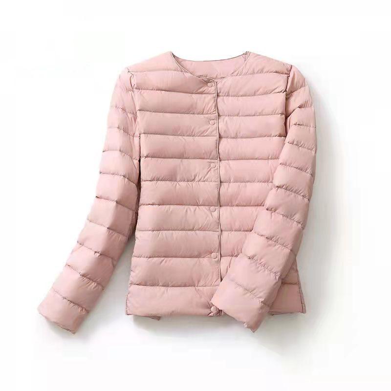 Annual Light Down Jacket Liner Round Neck V Neck Warm Versatile and Thin White Duck Down Long Sleeve Jacket Light