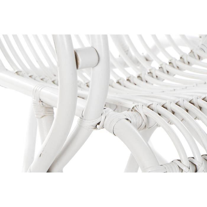 Křeslo z bílého ratanu - Barva:BLANC - 75 x 85 x 85 cm