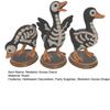 3Pcs Halloween Spooky Skeleton Goose Figurine, Miniature Skeleton Goose Resin Statue, Skeleton Animal Sculpture Desktop Ornament for Home, Office,