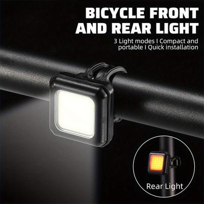 Bike Light Cycling Bicycle Front Rear Light Type-C Charge Headlight Light Warning Taillight LED Lantern Bike Parts