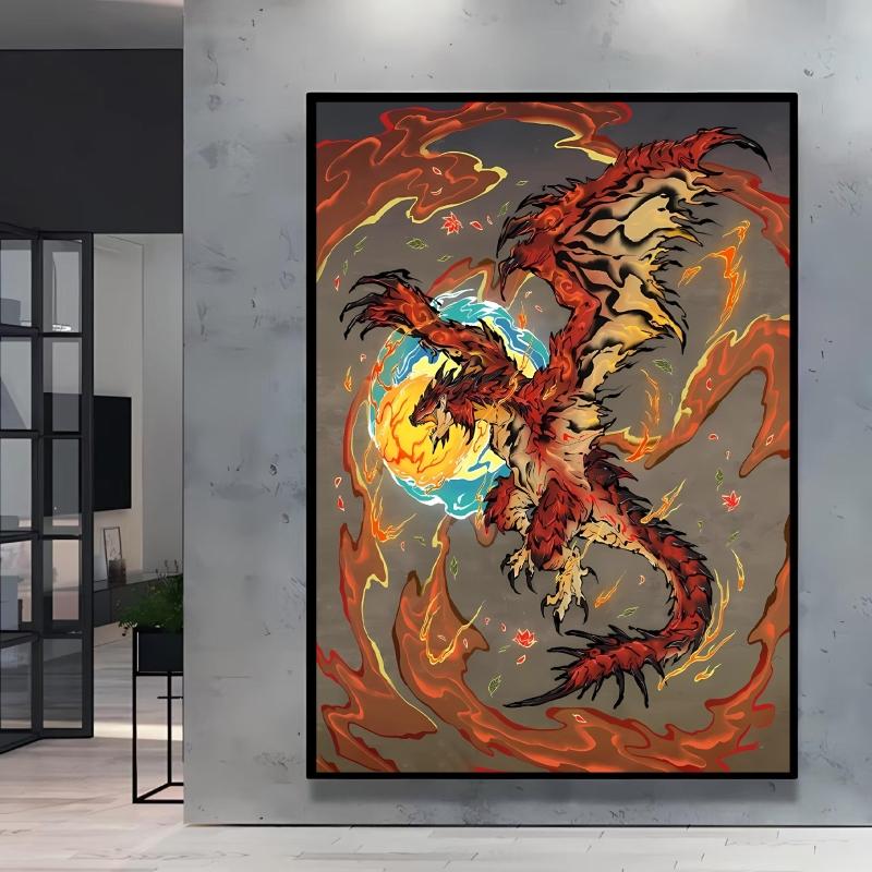 Print on Canvas Pokemon Swampert Poster Comics Pictures Not Fading Home Living Room Bedroom Wall Decoration Friends Gifts