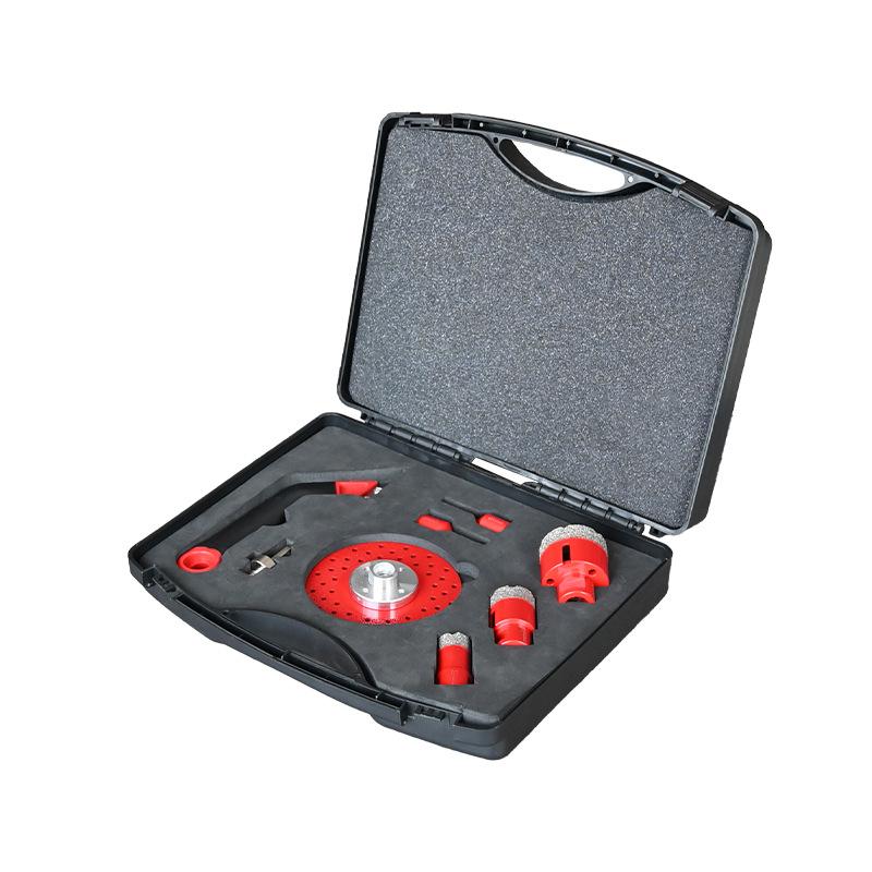 8Pcs Brazed Diamond Core Drill Bits Cutting Grinding Disc Set for Marble Stone Tile