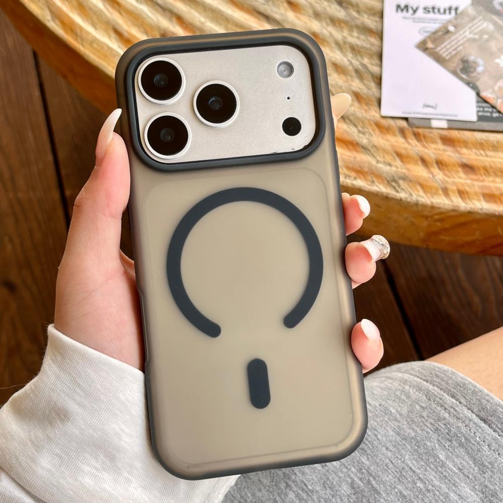Korea Candy Transparent Matte Magnetic For Magsafe Case For iPhone 15 Plus 16 17 Pro Max Wireless Charging Shockproof Soft Cover