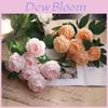 Artificial Rose Flower Bouquet With Silk Material For Wedding Decor And Photography Props