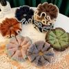 Korean Contrast Color Knit Lace Hair Tie for Women - Autumn/Winter Double Layer