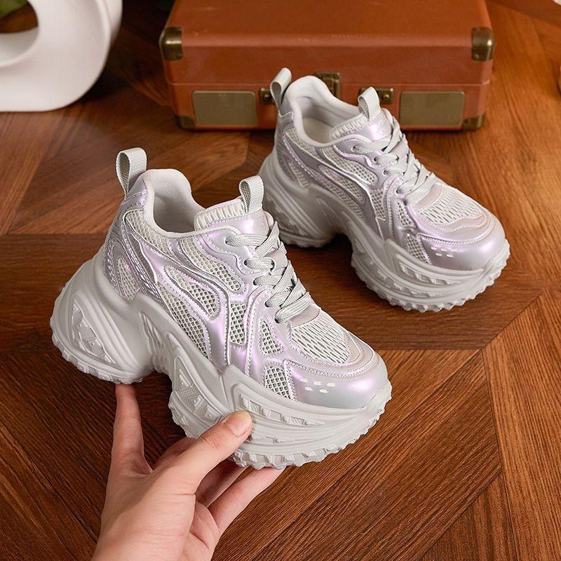 Dad shoes women's new thick-soled mesh breathable casual small height-increasing versatile sports shoes