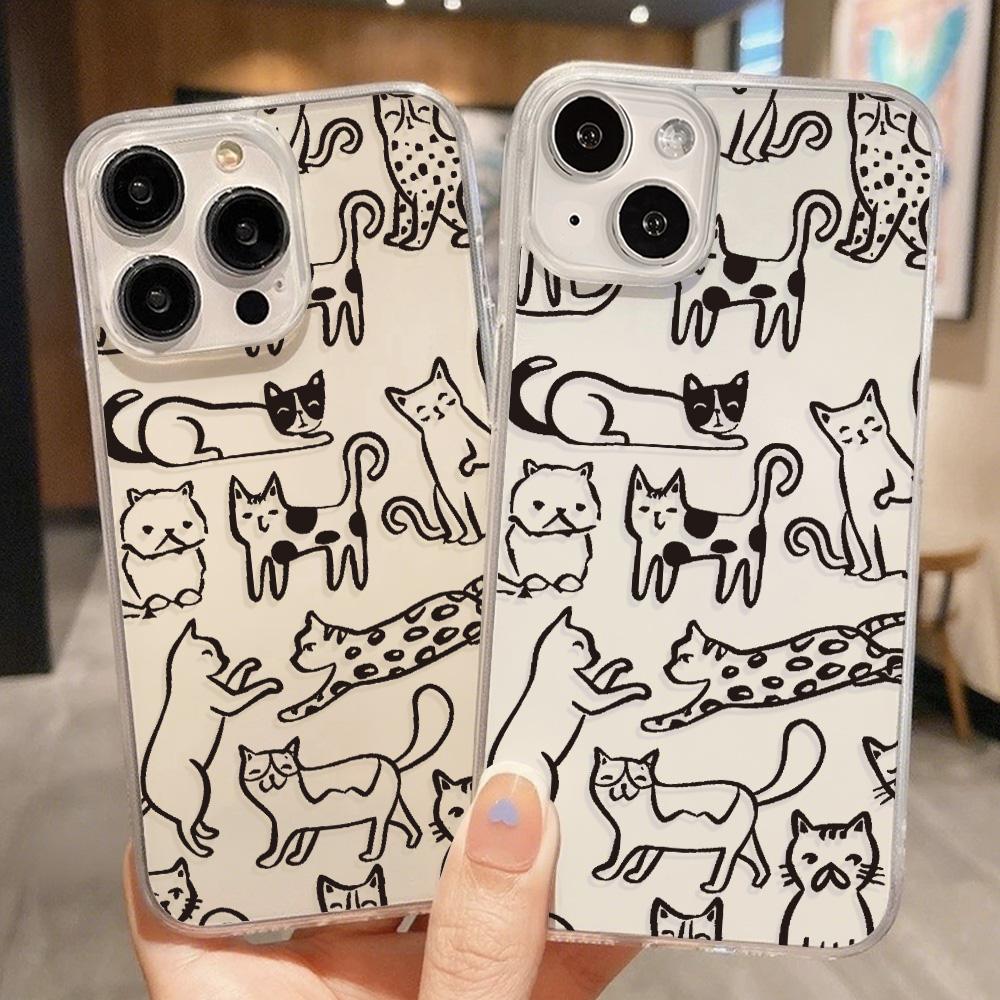 Acrylic Phone Case For iPhone 11 13 16 ProMax Case iPhone 13 14 15 ProMax 12 13 ProMax Case Samsung A55 A05S A54 A06 S22 A15 S23 A12 A22 A52S Cartoon