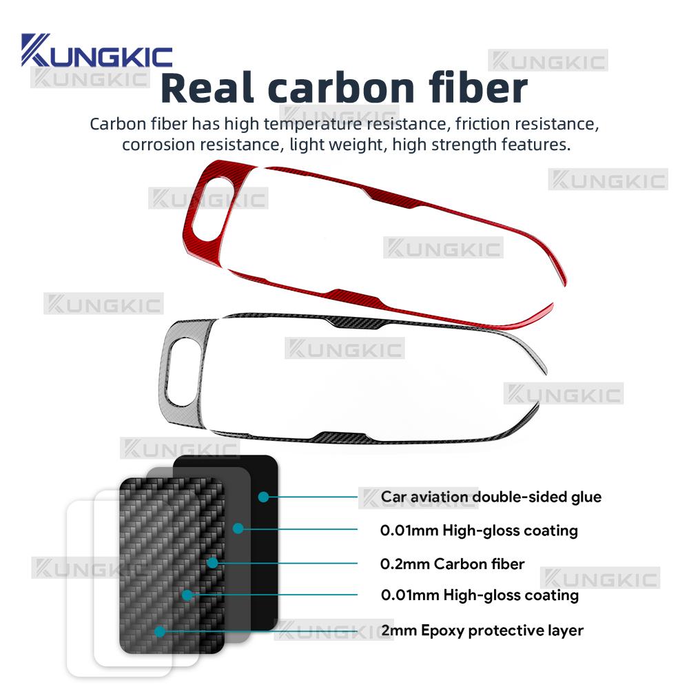 Echter Weicher Kohlefaser-Aufkleber Für Kia EV6 GT EV 2022 2023 2024 2025 LHD RHD Auto Untere Konsolen-Dekorrahmen Innenverkleidung