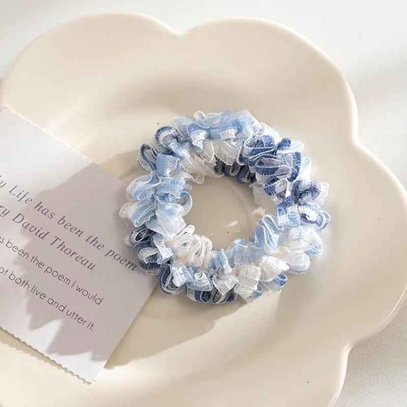 Lace Scrunchies French Chic Elastic Hair Bands Girls Colorful Ponytail Holder Headwear Hair Rope Women Hair Accessories